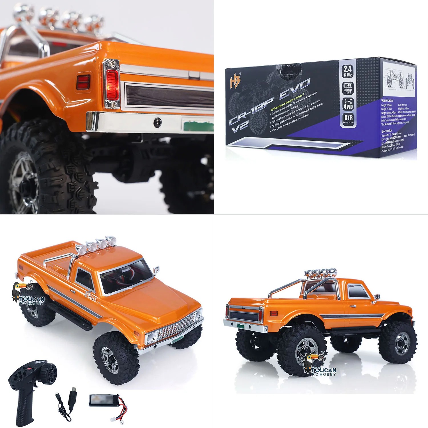 Ϻ ÷ RC  ũѷ 1/18 4*4 CR18P 1810504  EVO V2 2   ̴   ε ڵ   ׽